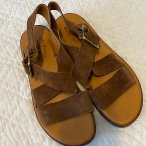 Kork-Ease Nara flat suede sandals - like new!